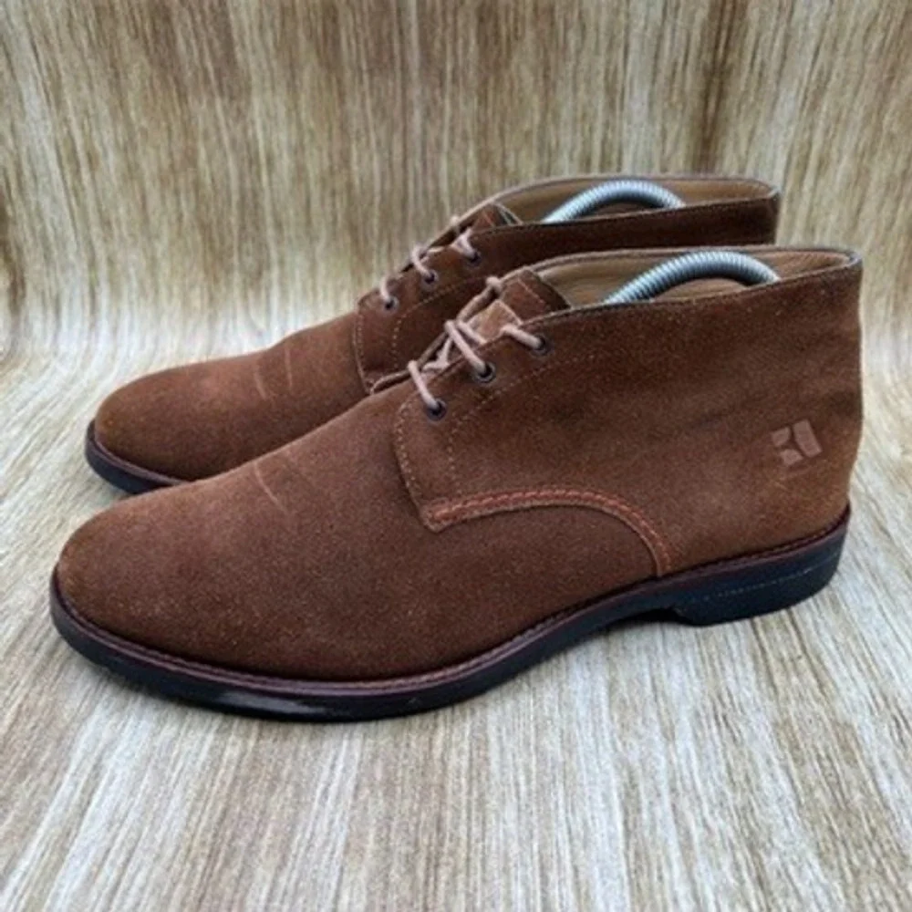 HUGO BOSS Suede Chukka Boots Men's Size 9 EU 42 Brown Boots Lace Up‎ Ankle Boots